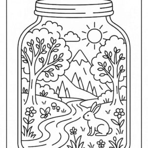 Life in a Jar kids Coloring Pages