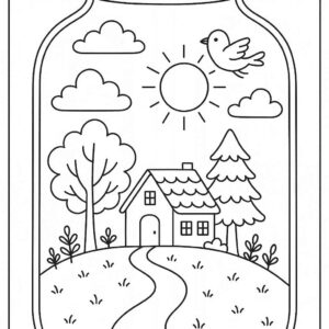 Life in a Jar kids Coloring Pages