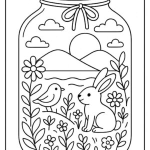 Life in a Jar kids Coloring Pages