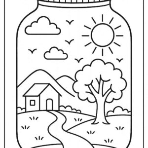 Life in a Jar kids Coloring Pages