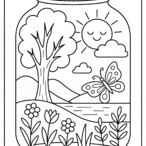 Life in a Jar kids Coloring Pages