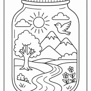 Life in a Jar kids Coloring Pages