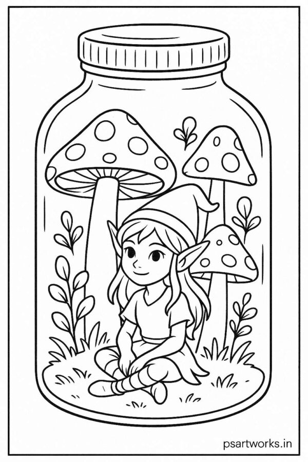 Life in a Jar kids Coloring Pages