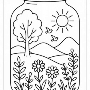 Life in a Jar kids Coloring Pages