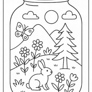 Life in a Jar kids Coloring Pages