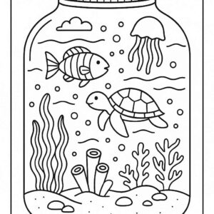 Life in a Jar kids Coloring Pages