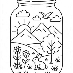 Life in a Jar kids Coloring Pages
