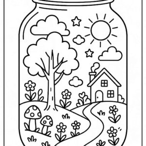 Life in a Jar kids Coloring Pages