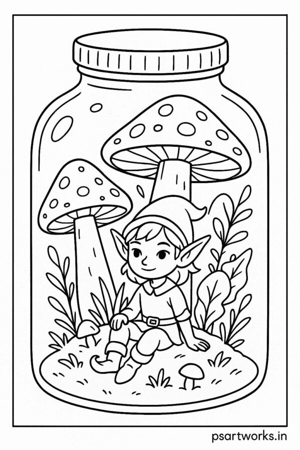 Life in a Jar kids Coloring Pages
