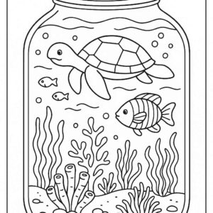 Life in a Jar kids Coloring Pages