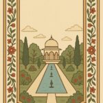 Mughal Garden Frame Art Illustration