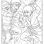 Naruto Fight Scene Coloring Page