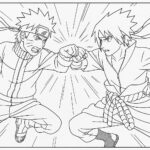 Naruto Fight Scene Coloring Page