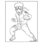 Naruto Fight Scene Coloring Page