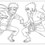Naruto Fight Scene Coloring Page