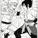 Naruto Fight Scene Coloring Page
