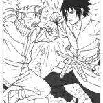 Naruto Fight Scene Coloring Page