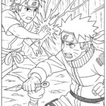 Naruto Fight Scene Coloring Page