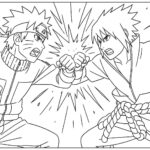 Naruto Fight Scene Coloring Page