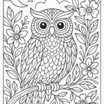 Owl perched on a tree branch