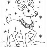 Reindeer with jingle bells around its neck