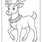 Reindeer with jingle bells around its neck