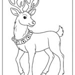 Reindeer with jingle bells around its neck