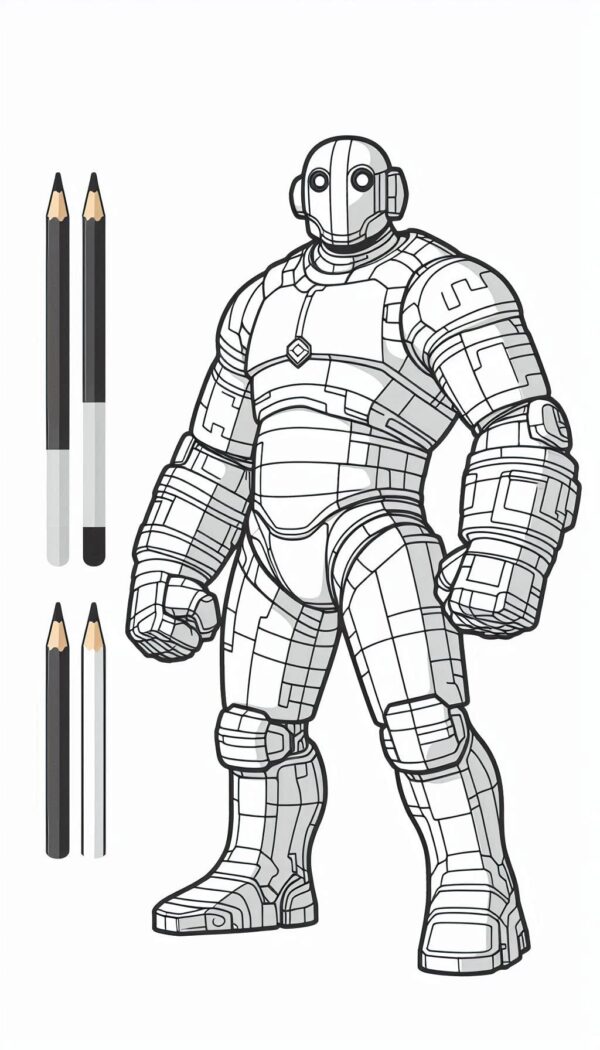 Robot Coloring Page