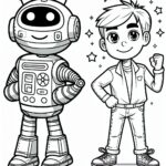 Robot Coloring Page