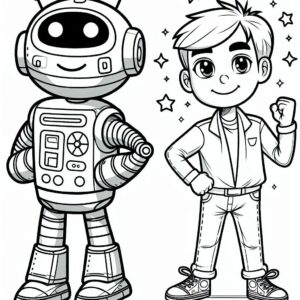 Robot Coloring Page