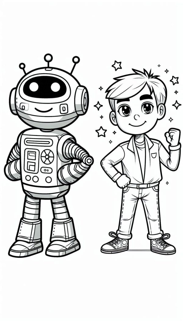 Robot Coloring Page