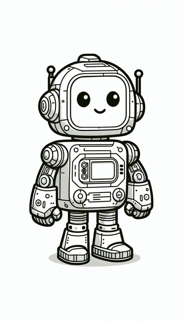 Robot Coloring Page