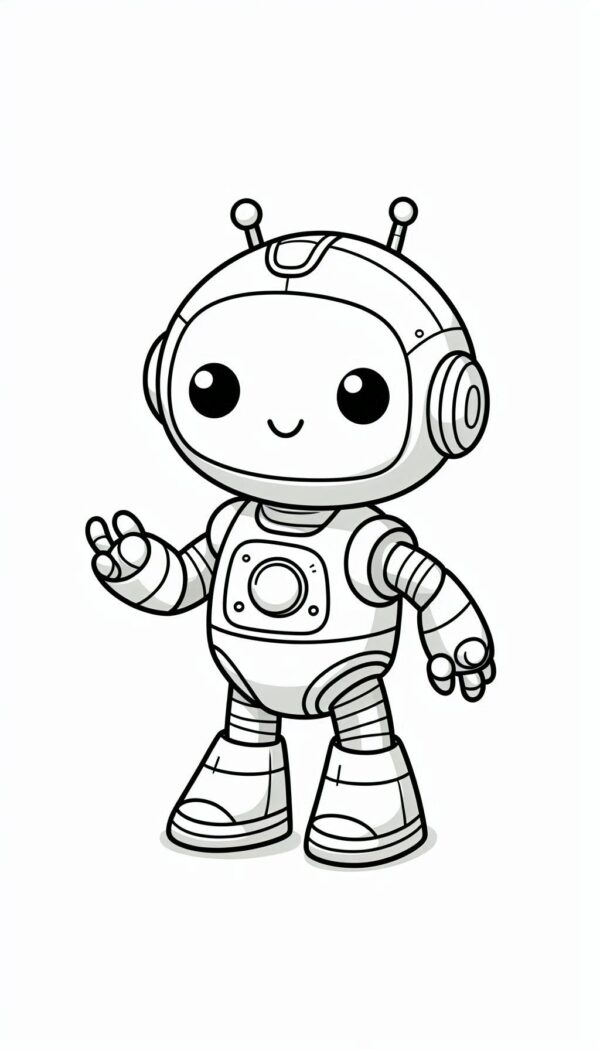 Robot Coloring Page