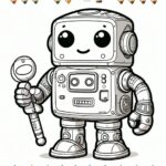 Robot Coloring Page