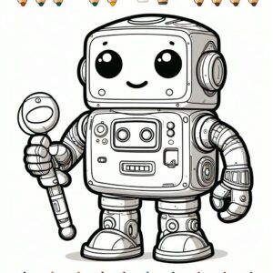 Robot Coloring Page