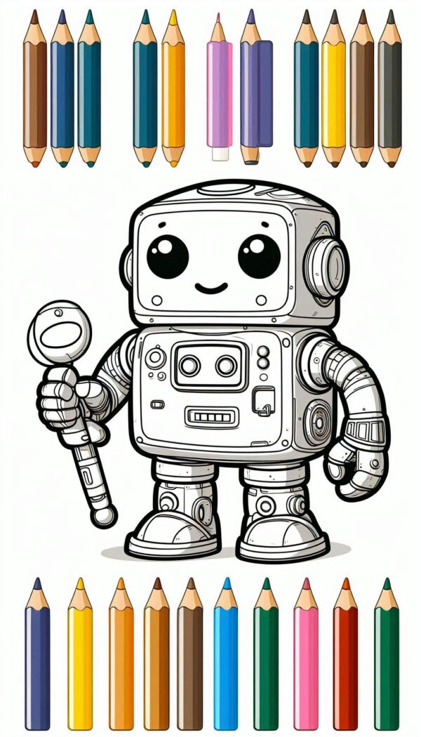 Robot Coloring Page