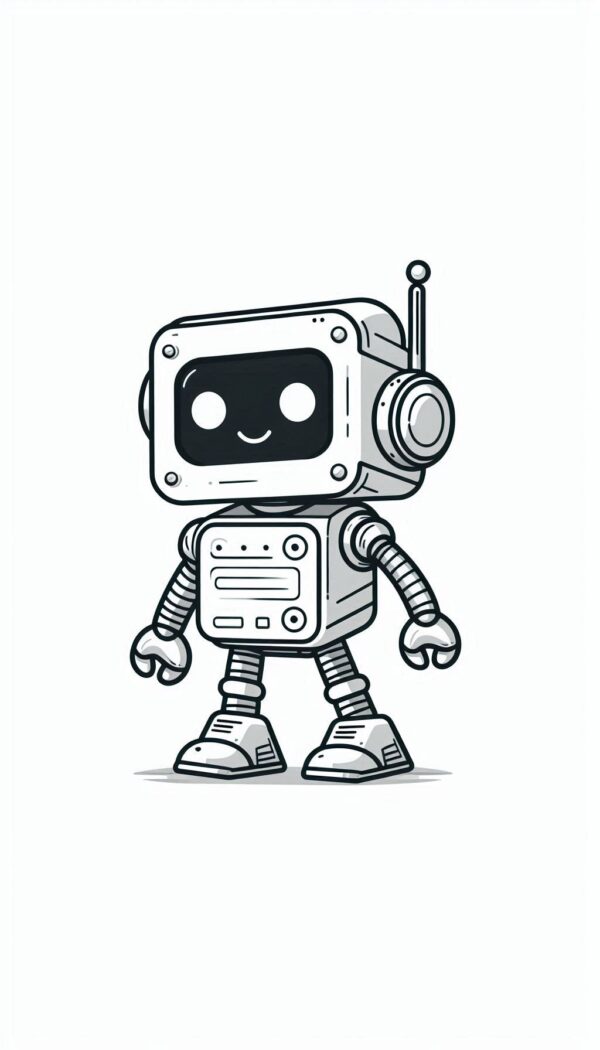 Robot Coloring Page