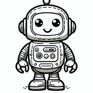 Robot Coloring Page