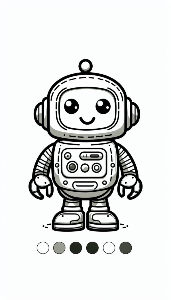 Robot Coloring Page