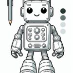 Robot Coloring Page