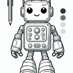 Robot Coloring Page
