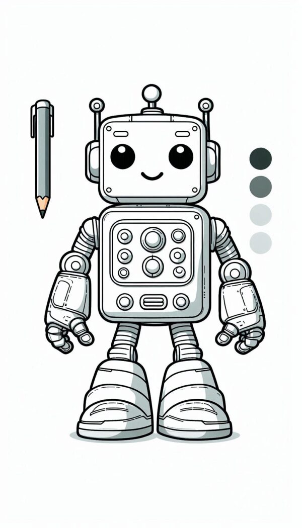 Robot Coloring Page