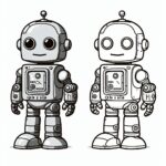 Robot Coloring Page