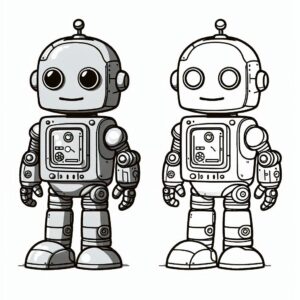 Robot Coloring Page