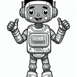 Robot Coloring Page