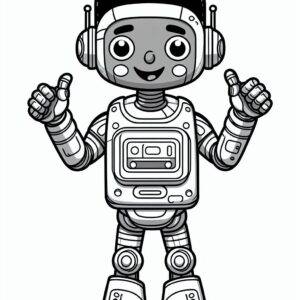 Robot Coloring Page
