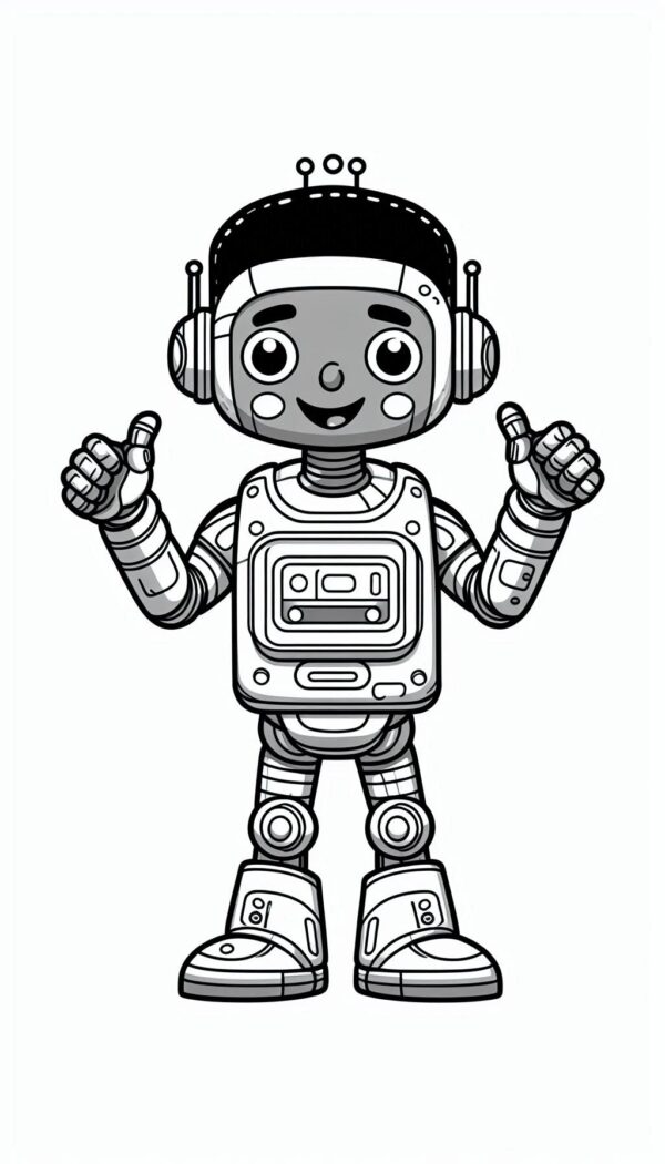 Robot Coloring Page