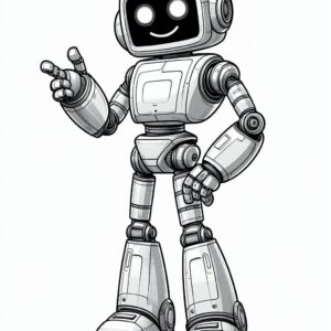 Robot Coloring Page