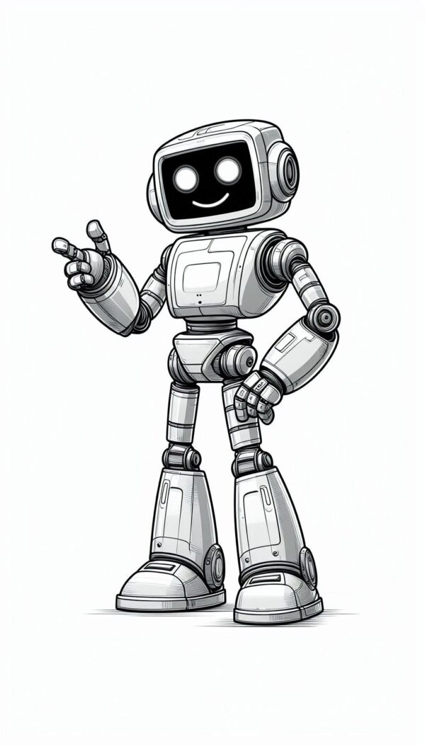 Robot Coloring Page