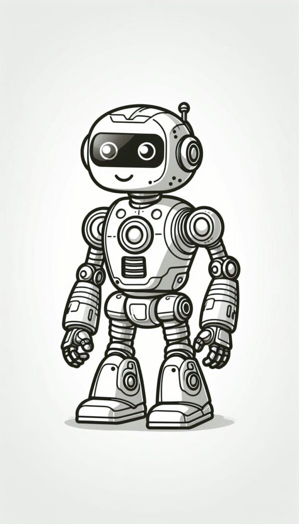 Robot Coloring Page